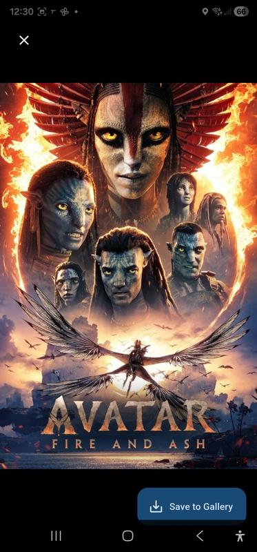 Movie poster, Save to gallery function screen