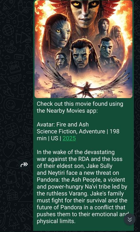 Shared movie, Whatsapp example, top