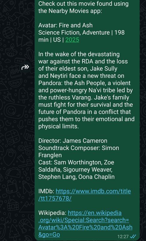 Shared movie, Whatsapp example, bottom